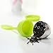 chichic Silicone Loose Tea Infuser Set, Cute Strainer, Steeper with Drip Tray, Best for Leaf or Herbal Tea, Green, Set of 2