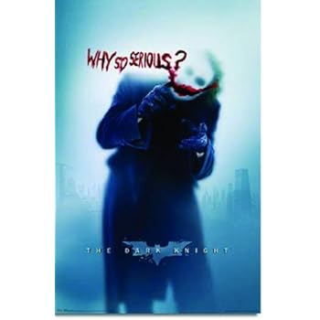 Batman: the Dark Knight Movie: Joker (Heath Ledger) 'Why So Serious' Wall Poster (Rolled) 24