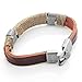 Urban Jewelry Dark Brown Leather Wound-around Nature Thread Bracelet for Him and Her, Unisex, 100% Genuine Leather, 8