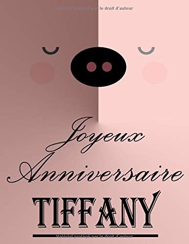 Joyeux Anniversaire Tiffany Cahier De Dessins Carnet De Croquis Personnalise Format Extra Large 550 Pages A Remplir De Croquis Unique Mignon Cadeau D Anniversaire Pour Filles Personnalises Cahiers