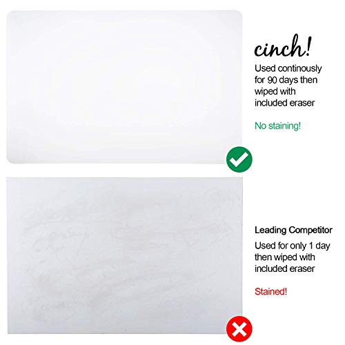Magnetic Dry Erase Whiteboard Sheet for Kitchen Fridge: with Stain Resistant Technology - 19x13" - Includes 4 Markers and Big Eraser with Magnets - Refrigerator Grocery List White Board Organizer - Thumbnail 3