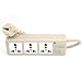 Ceptics Portable Travel Power Strip Charger 3 Universal Outlet Input From 100v-240v Power Sockets, Europe Cord