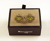 Marco Valentino Olive Green Gemstone Cufflinks