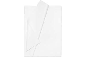 Larcenciel 100 Sheets White Tissue Paper for Gift Bags, Matte Gift Wrapping Tissue Paper for Packaging & DIY Crafts, Art Tissue Crepe Paper for Wedding Birthday Party Easter Mother's Day,19.7x13.8inch