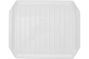 NIYANGLE Microwavable Bacon Cooking Tray Medium White with Non-Stick Surface Oven Bakeware for Crisp Bacon