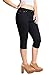 2LUV Women's Stretchy 5 Pocket Skinny Mid Rise Capri Ripped Denim Jeans