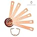 Copper Measuring Spoons Set of 6 - Sturdy and Lightweight, Round Shape. Copper-Plated Stainless Steel. Stylish Mirror Polished Finish. Includes Kitchen Conversions Chart. Gift Under 10 Dollars
