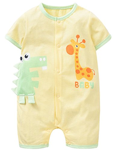Infant Baby Summer Short Sleeve Romper Bodysuit Jumpsuit
