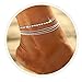 Simsly Anklet Bracelet with Rhinestone Beach Beaded Ankle Foot Chain for Women and Girls JL-0142 (Silver)