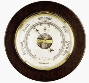 Graphic Image Brass Precision Barometer on Cherry Wood