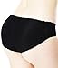 Everbellus Women's Padded Seamless Butt Hip Enhancer Panties Boy Shorts Black Large