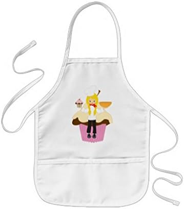 Personalized cup cake maker baker pink kids apron
