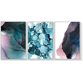 BRAND_NAMEFramed for Living Room Bedroom Organic Pastel Abstract...