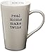 Pavilion Gift Company Stoneware Mug, Real Moms Make Twins,Multicolored