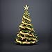 NICEXMAS Christmas Tree Toppers Star Treasures Glittered Decoration Ornament, 9 inch (Gold)