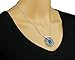 Unique Shades of Blue Gemstone Pendant 925 Sterling Silver Cluster Necklace, 18