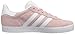 adidas Originals Unisex-Child Gazelle Sneaker, Icey Pink/White/Gold Metallic, 2