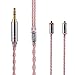 2 Meter mmcx in Ear Monitor Cable, IEM Extension Headphone Cable Cords for Shure SE215 SE315 SE215 Pro SE846 SE425 SE535, KBEAR ST12 Plus 8 Core 4N OFC Silver-Plated Wire (Pink, MMCX, 3.5mm Plug)