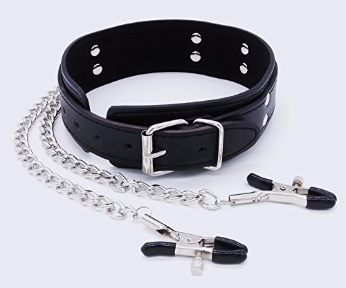 1 Fantasy+Leather+Nipple+Clamps+Bondage