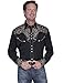 Scully Men's Embroidered Scroll Western Shirt Black Large