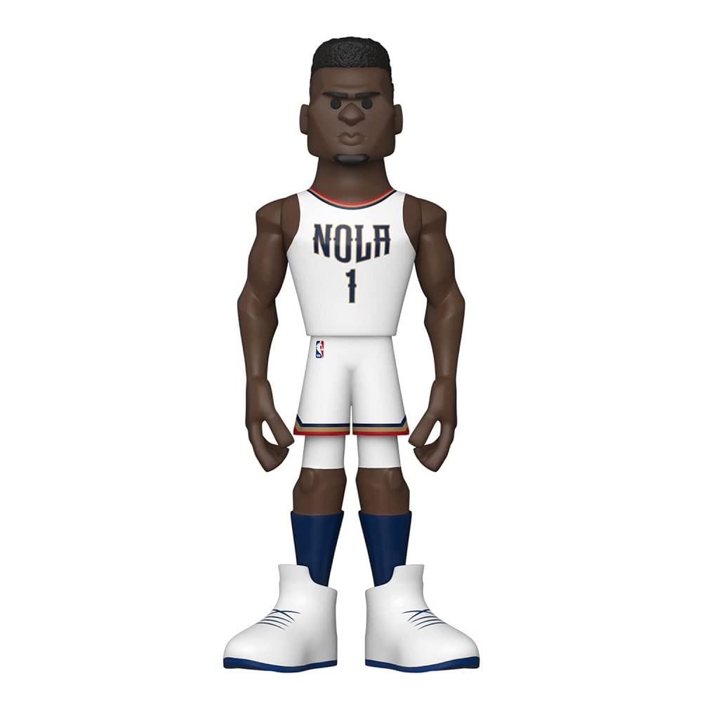 Funko Gold 5" NBA: Pelicans-Zion Williamson - (Home Uni) - 1/6 Odds for Rare Chase Variant - Collectable Vinyl Action Figure - Birthday Gift Idea - Official Merchandise - Ideal Toy for Sports Fans