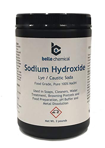 Sodium Hydroxide - Pure - Food Grade (Caustic Soda, Lye) (2 Pound Jar)