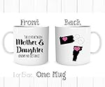 Personalized The Love Between a Mother and Daughter Knows No Distance Mug, Personalized Long Distance State Coffee Cup, All States and Countries, Mother's Day Mom
