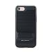 iPhone 7 Wallet Case, Moonmini Heavy Duty Shockproof Slim Fit Protective Kickstand Grip Cover with Hidden Credit Card Slot Holder for iPhone 7 - Black