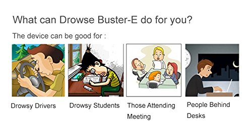DB DrowseBuster-e Anti Sleepy Gadget Acupuncture Help Focus Stay Awake for Drivers, Students and Indoor Workers (Jet Black)