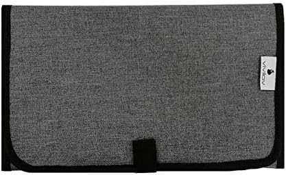 Baby Changing Pad Portable with a Pocket for Diapers,Diaper Bag,Waterproof and Lightweight Changing Mat, (Frosted Grey)