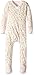 Burt's Bees Baby Baby Girls' Organic Print Zip Front Non-Slip Footed Sleeper Pajamas, Dotted Mountains, 18 Months