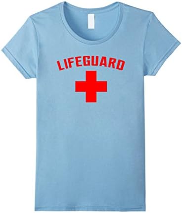 Womens Lifeguard Shirt for swimming pool, boat or beach vacation Small Baby Blue