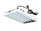 Hydroplanet™ T5 2ft 4lamp Fluorescent HO Bulbs Included for Indoor Horticulture Gardening T5 Grow Lights Fixtures (4 Lamp, 2ft)