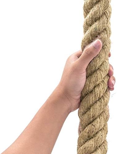 Lsyoa 天然 ジュートロープ 厚い Lsyoa 麻ロープ 固体 織り 麻紐高強度ツイストロープ タグ 天然 B08ch796hx カード ギフト Diyクラフト 園芸作業に使用 50m 35mm B08ch796hx