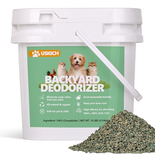 BACKYARD DEODORIZER,10 LBS YARD ODOR ELIMINATOR,ELIMINATES STOOL AND URINE ODOR ON POTTY PATCHES,ARTIFICIAL TURF,GRASS,LAWNS,PATIOS,CONCRETE&PLAYGROUNDS-CAT LITTER BOX ODOR ELIMINATOR & FRESHENER