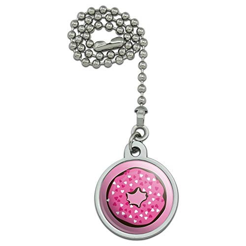 GRAPHICS & MORE Cute Chocolate Valentine Donut Pink Hearts Ceiling Fan Light Pull Chain