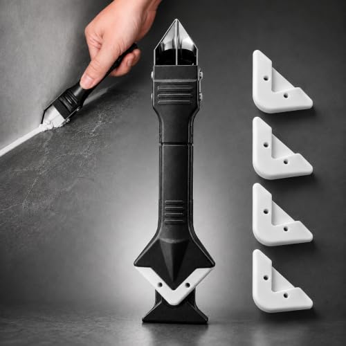 6 PCS Silicone Caulking Tool Kit, Caulk Remover, Grout Removal Scraper, Stainless