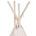 Best Choice Products 6ft Kids Cotton Canvas Indian Teepee Playhouse Sleeping Dome Play Tent w/ Carrying Bag, Mesh Window - White