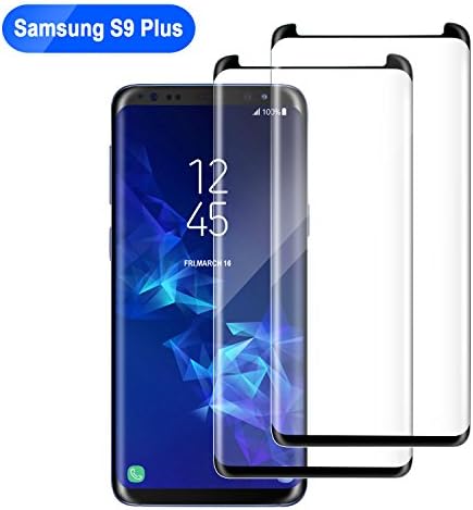 2 Pack Galaxy S9 Plus Screen Protector Glass of Bestfy, 3D Curved, Case Friendly, Scratch-Resistant Samsung Galaxy S9 PLUS Tempered Glass Screen Protector (6.2") 2018 Released (NOT S9)
