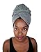 Rayna Josephine Stretch Head Wrap - Long Solid Color Turban Hair Scarf Tie by (Stone Gray)