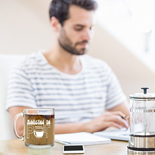 Addicted To Pot Glass Coffee Mug Makes A Great Gift | Desertcart Gambia