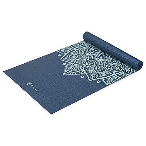 Gaiam Yoga Mat – Non Slip 5mm Thick Print Mat for Yoga, Pilates & Floor Workouts | Colorful Printed Design | PVC Free, Lightweight | 68" x 24" | Includes Free Online Yoga Class - Thumbnail 7