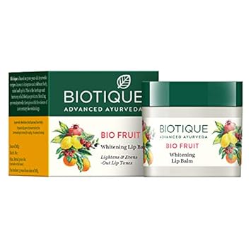 Biotique Bio Fruit Whitening Lip Balm Lightens Amp Evens Out Lip Tones 12gm I Legal Disclaimer Product Having Manufacturing Date Printed And All