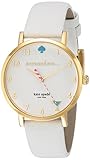 kate spade new york Women's 1YRU0765 Metro White Watch With White Leather Band