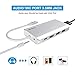 LETSCOM USB C Hub, 11 in 1 USB C Adapter with Ethernet, 4K HDMI, VGA, Power Delivery, 2 USB3.0 &USB2.0, Micro SD/TF Card Reader, Mic/Audio, Portable for The Mac Pro and Other Type C Laptops