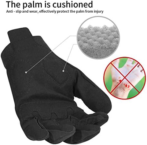 Pair of black mesh biking gloves with Hupeng brand logo.