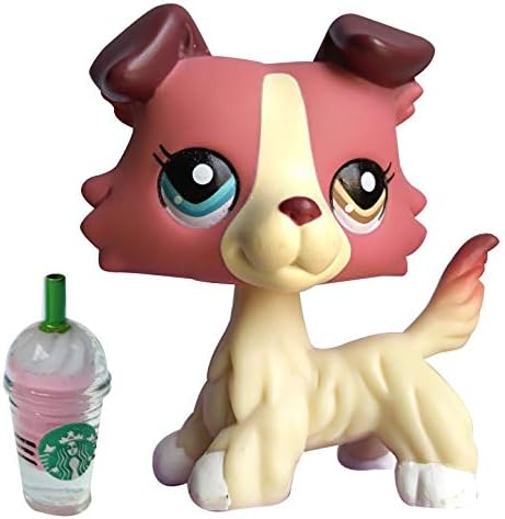 Judy lps Collie #1262 Red and Tan Collie with Different Eyes Blue and Brown Eyes with lps Accessories Lot Best Gift for Kids