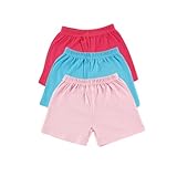 Luvable Friends Shorts 3pk, Pink, 3-6 months