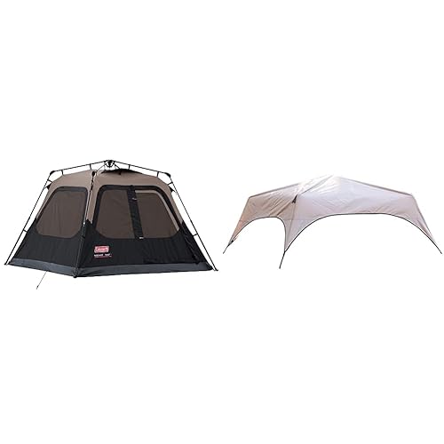 Coleman 4-Person Instant Cabin Tent Bundle with Rainfly Accessory