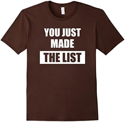 Men's You Just Made The List Chris Wrestling T Shirt Large Brown